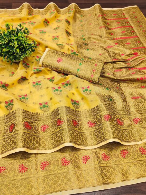moonga cotton saree