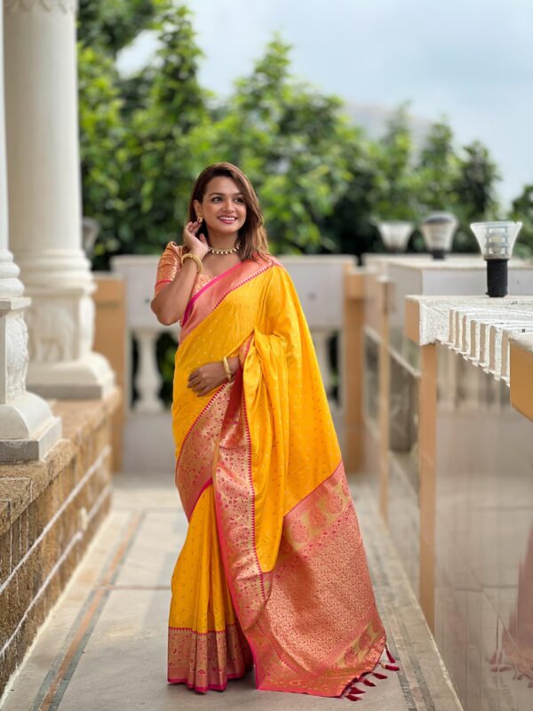 soft Banarasi Saree with Zari