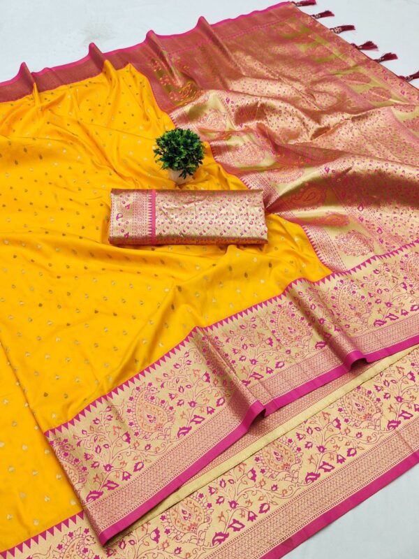 soft Banarasi sari with zari