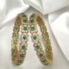 Bangles with dark green stones